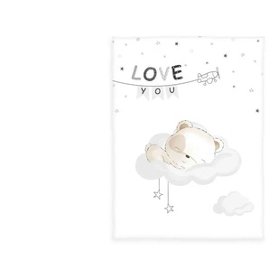 Herding Kuscheldecke  Sleeping little Bear ¦ mehrfarbig ¦ Synthetik ¦ Maße (cm): B: 75 H: 1