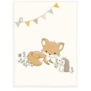 Herding Kuscheldecke  Waldfreunde ¦ mehrfarbig ¦ Synthetik ¦ Maße (cm): B: 75 H: 1