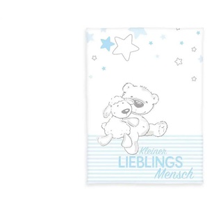Herding Kuscheldecke  Kleiner Lieblingsmensch Blau ¦ mehrfarbig ¦ Synthetik ¦ Maße (cm): B: 75 H: 1