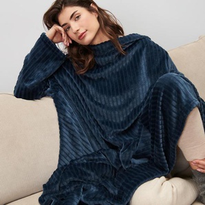 Kuscheldecke mit integrierten Ärmeln - dunkelblau -