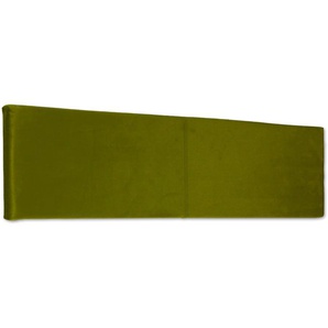 L Wand-Kissen Breite 115cm mit Montage-Set - Samt - in oliv oder senf