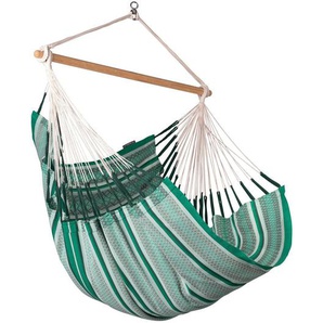 La Siesta Hängesessel , Dunkelgrün, Pastellgrün, Waldgrün , Holz, Textil , Bambus , 110x160x180 cm , Gartenmöbel, Hängesessel