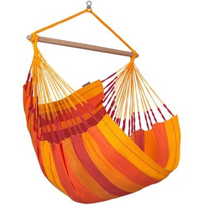 La Siesta Hängesessel, Gelb, Orange, Rot, Holz, Textil, Bambus, 110x160x180 cm, Gartenmöbel, Hängesessel