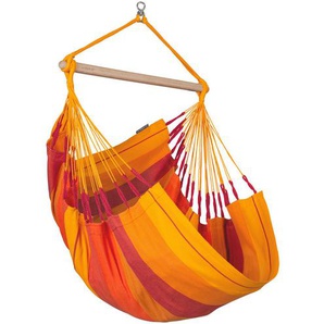 La Siesta Hängesessel , Gelb, Orange, Rot , Holz, Textil , Bambus , 90x145x140 cm , Gartenmöbel, Hängesessel
