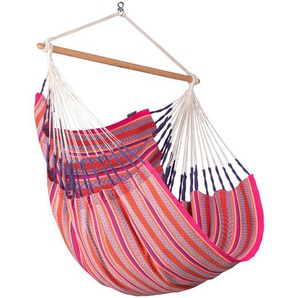 La Siesta Hängesessel , Lila, Rosa, Pink , Holz, Textil , Bambus , 110x160x180 cm , Gartenmöbel, Hängesessel