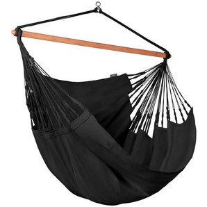 La Siesta Hängesessel , Schwarz , Holz, Textil , Bambus , 140x170x210 cm , Gartenmöbel, Hängesessel
