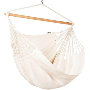 La Siesta Hängesessel , Weiß , Holz, Textil , Bambus , 140x170x210 cm , Gartenmöbel, Hängesessel