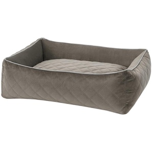 LABONI Hundebett Samt  Classic - grau - Materialmix - 112 cm - 25 cm - 95 cm | Möbel Kraft