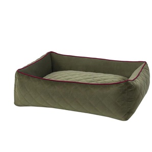 LABONI Hundebett Samt  Classic ¦ grün ¦ Maße (cm): B: 85 H: 22 T: 66.0