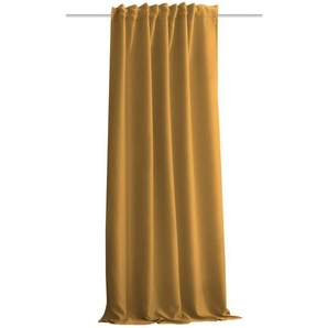 Lärmschutzvorhang Acustico, Currygelb, Textil, Uni, 135x245 cm, beliebig kürzbar, für Stange und Schiene geeignet, Lärmschutz, Wärmeschutz, mit Kombiband, Wohntextilien, Gardinen & Vorhänge, Fertiggardinen, Lärmschutzvorhänge