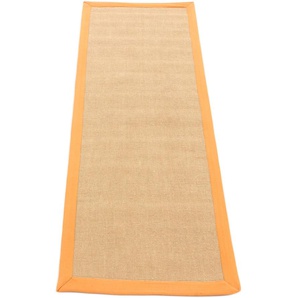 Läufer CARPETFINE Sisal Teppiche Gr. B/L: 80 cm x 500 cm, 5 mm, 1 St., orange Küchenläufer