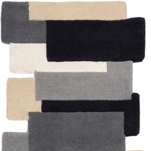Läufer FLAIR RUGS Abstract Collage Teppiche Gr. B/L: 60 cm x 230 cm, 11 mm, 1 St., grau Küchenläufer