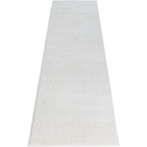 Läufer HOME AFFAIRE Ariano Teppiche Gr. B/L: 80 cm x 300 cm, 12 mm, 1 St., beige (cream) Küchenläufer dezenter Glanz, Hoch-Tief-Struktur, Schrumpf Carving-Effekt