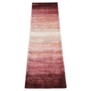 Läufer HOME AFFAIRE Katalin, handgewebt, Teppiche aus 100% Viskose, farblich changierend Gr. B/L: 90 cm x 250 cm, 12 mm, 1 St., lila (mauve) Küchenläufer