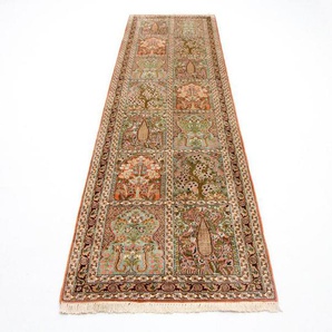 Läufer Kaschmir Seide Teppich handgeknüpft mehrfarbig, morgenland, rechteckig, Höhe: 5 mm