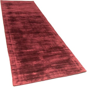 Läufer MORGENLAND Designer Teppich Chester Teppiche Gr. B/L: 80 cm x 300 cm, 10 mm, 1 St., rot (dunkelrot) Teppichläufer