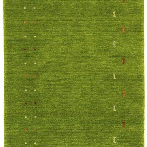 Läufer MORGENLAND GABBEH FEIN FENTH Teppiche Gr. B/L: 80 cm x 200 cm, 18 mm, 1 St., grün Teppichläufer Schurwolle bunte Bordüre