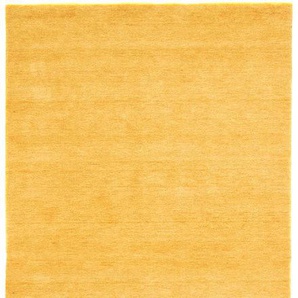 Läufer MORGENLAND GABBEH FEIN UNI Teppiche Gr. B/L: 80 cm x 200 cm, 18 mm, 1 St., orange (terra) Teppichläufer pure Schurwolle Einfarbig, Wohnzimmer