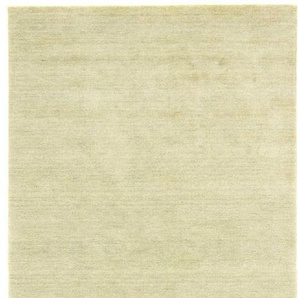 Läufer MORGENLAND GABBEH FEIN UNI Teppiche Gr. B/L: 80 cm x 200 cm, 18 mm, 1 St., silberfarben Teppichläufer pure Schurwolle Einfarbig, Wohnzimmer