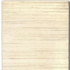 Läufer MORGENLAND GABBEH FEIN UNI Teppiche Gr. B/L: 80 cm x 300 cm, 18 mm, 1 St., beige (natur) Teppichläufer pure Schurwolle Einfarbig, Wohnzimmer