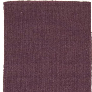 Läufer MORGENLAND KELIM FANCY UNI Teppiche Gr. B/L: 80 cm x 300 cm, 7 mm, 1 St., lila Kelimteppich Kurzflor-Läufer Teppiche Wendbar, Einfarbig, Uni