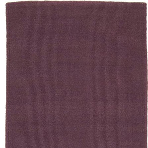 Läufer MORGENLAND KELIM FANCY UNI Teppiche Gr. B/L: 80 cm x 300 cm, 7 mm, 1 St., lila Kurzflor-Läufer