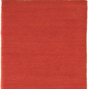 Läufer MORGENLAND KELIM FANCY UNI Teppiche Gr. B/L: 80 cm x 300 cm, 7 mm, 1 St., rot (dunkelrot) Kurzflor-Läufer