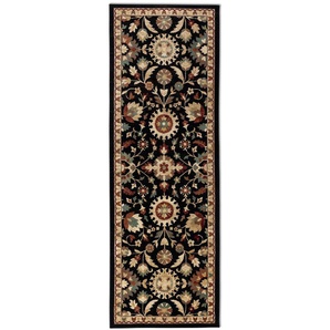 Läufer NOURISTAN Farsi Teppiche Gr. B/L: 80 cm x 240 cm, 8 mm, 1 St., schwarz Kurzflor-Läufer