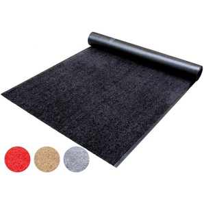 Läufer PRIMAFLOR-IDEEN IN TEXTIL CLEAN Teppiche Gr. B/L: 120 cm x 1000 cm, 9 mm, 1 St., schwarz Kurzflor-Läufer