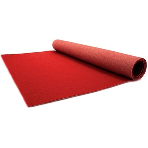 Läufer PRIMAFLOR-IDEEN IN TEXTIL Eventteppich PODIUM Teppiche Gr. B/L: 100 cm x 1700 cm, 2,6 mm, 1 St., rot (burgund) Küchenläufer Breite 100 cm, robuster Nadelfilz, Uni-Farben