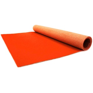 Läufer PRIMAFLOR-IDEEN IN TEXTIL Eventteppich PODIUM Teppiche Gr. B/L: 100 cm x 2200 cm, 2,6 mm, 1 St., orange Küchenläufer Breite 100 cm, robuster Nadelfilz, Uni-Farben