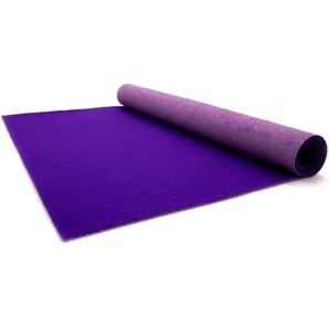 Läufer PRIMAFLOR-IDEEN IN TEXTIL Eventteppich PODIUM Teppiche Gr. B/L: 100 cm x 2300 cm, 2,6 mm, 1 St., lila Küchenläufer Breite 100 cm, robuster Nadelfilz, Uni-Farben
