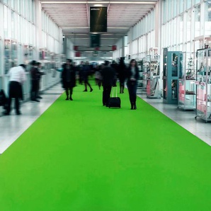 Läufer PRIMAFLOR-IDEEN IN TEXTIL Eventteppich PODIUM Teppiche Gr. B/L: 200 cm x 2700 cm, 2,6 mm, 1 St., grün (hellgrün) Küchenläufer