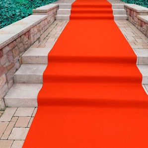 Läufer PRIMAFLOR-IDEEN IN TEXTIL Eventteppich PODIUM Teppiche Gr. B/L: 200 cm x 600 cm, 2,6 mm, 1 St., orange Küchenläufer Breite 200 cm, Nadelfilz, Uni-Farben, ideal für Veranstaltungen