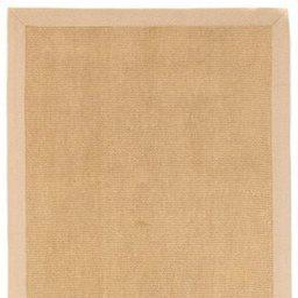 carpetfine Läufer Sisal, rechteckig, Höhe: 5 mm, mit farbiger Bordüre, Anti Rutsch Rückseite