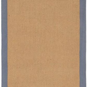 carpetfine Läufer Sisal, rechteckig, Höhe: 5 mm, mit farbiger Bordüre, Anti Rutsch Rückseite
