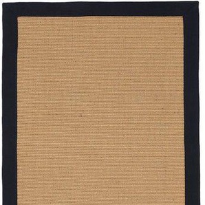 carpetfine Läufer Sisal, rechteckig, Höhe: 5 mm, mit farbiger Bordüre, Anti Rutsch Rückseite