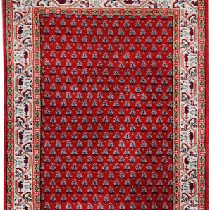 Läufer THEKO Chandi Mir Teppiche Gr. B/L: 80 cm x 250 cm, 12 mm, 1 St., rot (rot, creme) Teppichläufer