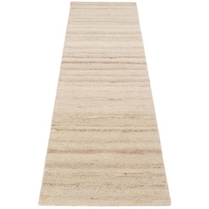 Läufer THEKO Janne, Berber Teppich, reine Wolle, meliert, handgearbeitet Teppiche Gr. B/L: 70 cm x 300 cm, 20 mm, 1 St., beige (natur beige) Teppichläufer