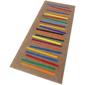 Läufer WASH+DRY BY KLEEN-TEX Mixed Stripes Teppiche Gr. B/L: 80 cm x 200 cm, 9 mm, 1 St., bunt Küchenläufer