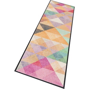 Läufer WASH+DRY BY KLEEN-TEX Snorre Teppiche Gr. B/L: 75 cm x 120 cm, 7 mm, 1 St., bunt Kurzflor-Läufer Schmutzfangläufer Teppichläufer Küchenläufer Teppiche Schmutzfangläufer, modernes geometrisches Design, rutschhemmend