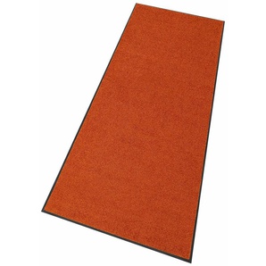 Läufer WASH+DRY BY KLEEN-TEX Trend Uni Teppiche Gr. B/L: 120 cm x 180 cm, 7 mm, 1 St., orange Küchenläufer Schmutzfangläufer, rutschhemmend, In- und Outdoor geeignet, waschbar