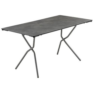 Lafuma Gartentisch Anytime 139x79 cm Farbe Fusain Stahlgestell mit HPL Platte