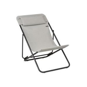 Lafuma Liegestuhl Maxi Transat Plus in galet, Stahlrohr mit 72% Polychlorid, 28% Polyester