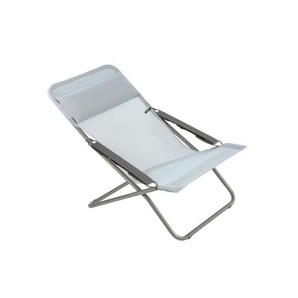 Lafuma Liegestuhl Transabed Farbe ciel, lackiertes Stahlrohr Bezug: 72% Polychlorid, 28% Polyester
