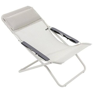 Lafuma Liegestuhl Transabed Farbe seigle, lackiertes Stahlrohr Bezug: 72% Polychlorid, 28% Polyester