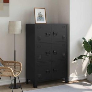 Lagerschrank Industrial Schwarz 75x40x120 cm Stahl