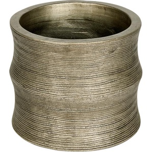 Dekovase LAMBERT Cobano Vasen Gr. H: 23 cm Ø 27 cm, silberfarben (silber) Blumenvasen