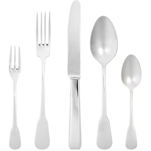 Lambert FLORENCE Besteckgarnitur 30-teilig - edelstahl matt - je 6 Löffel, Gabeln, Messer, Teelöffel & Kuchengabeln