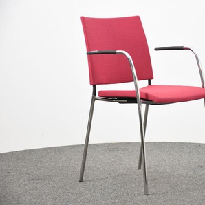 Lammhults Besucherstuhl, pink, 4 Fuß, gebraucht